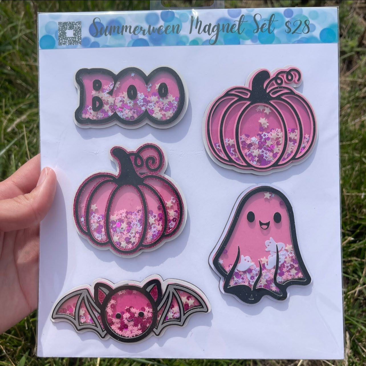 Summerween Magnet Pack- Dark Pink