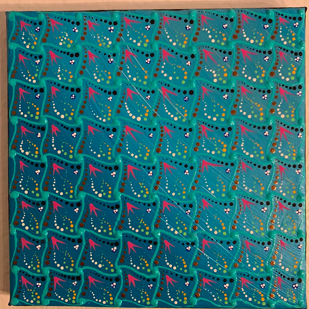 Light Blue Acrylic Painting