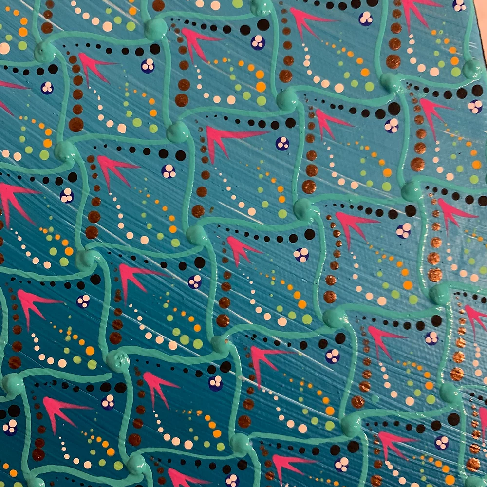 Light Blue Acrylic Painting