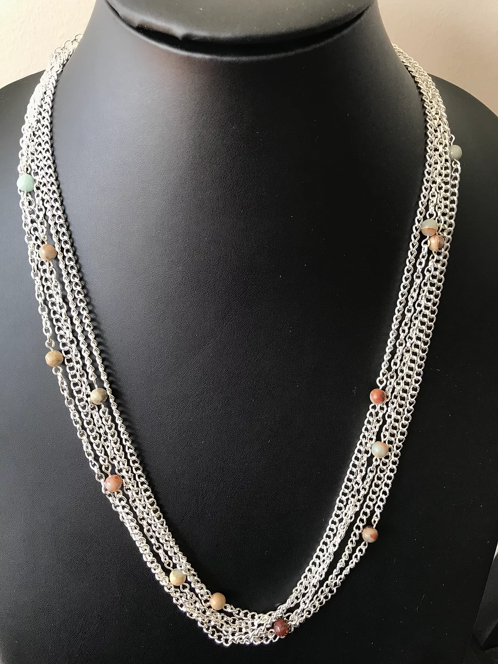 Multiple Silver Chain Necklace