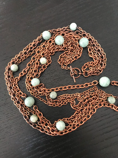 Multiple Copper Chain Necklace