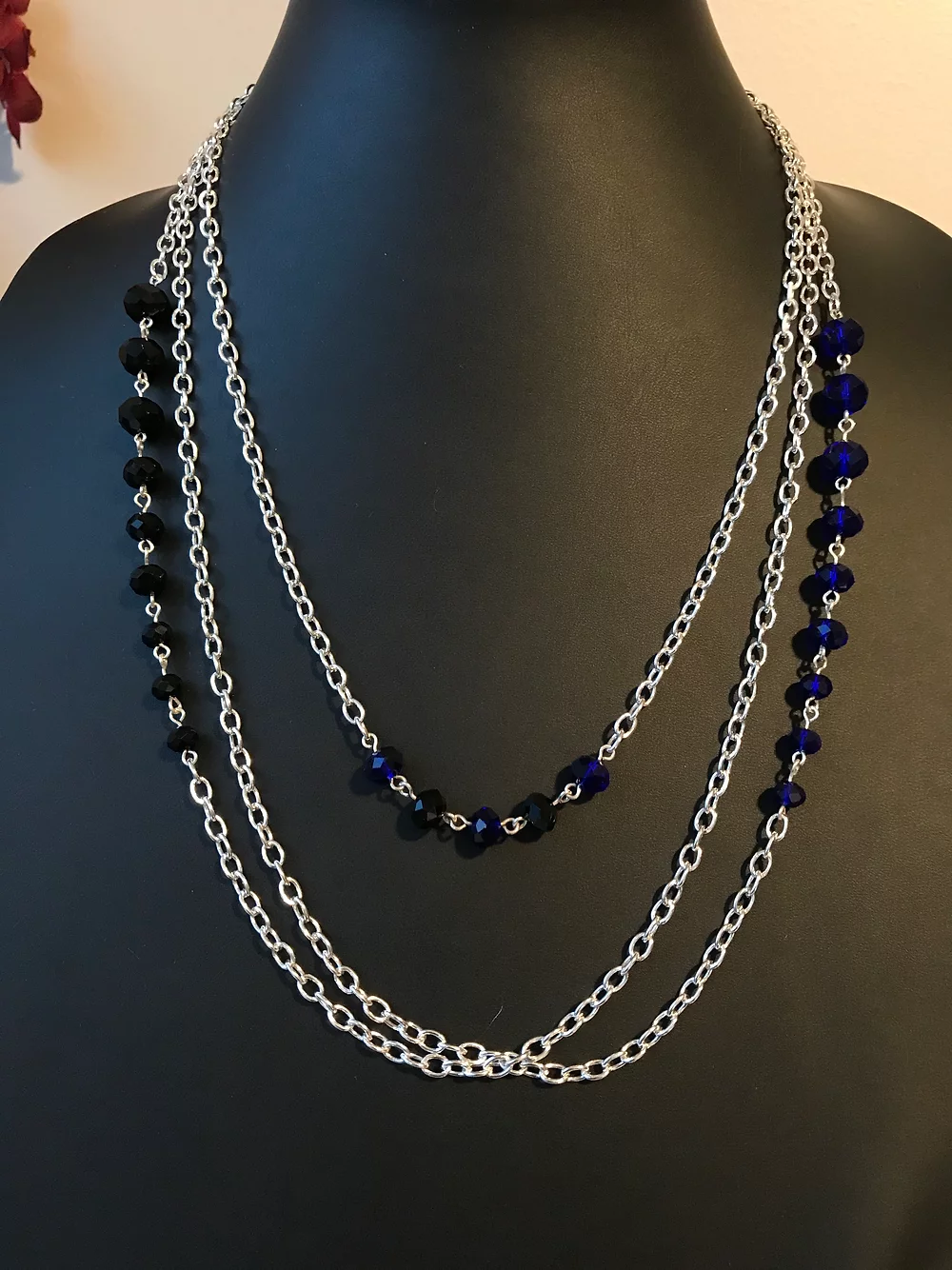 Twisted Necklace with Silver Chain