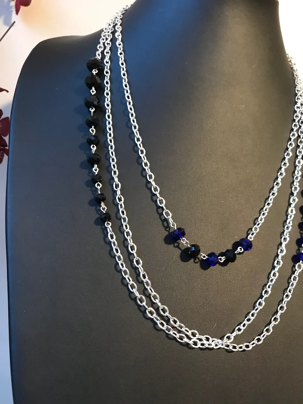 Twisted Necklace with Silver Chain