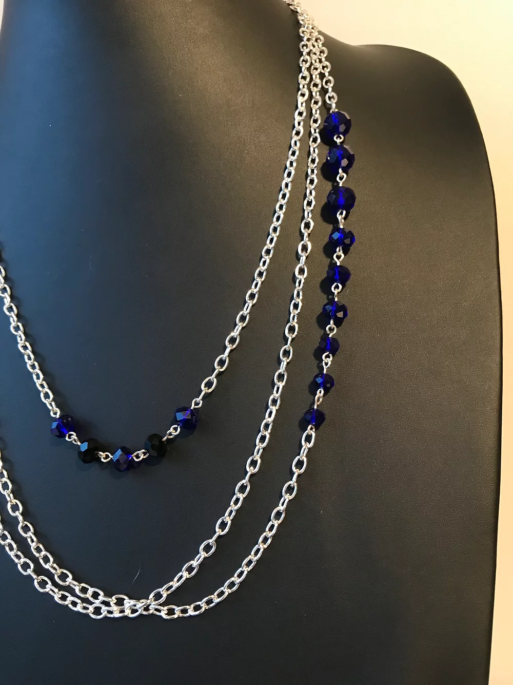 Twisted Necklace with Silver Chain