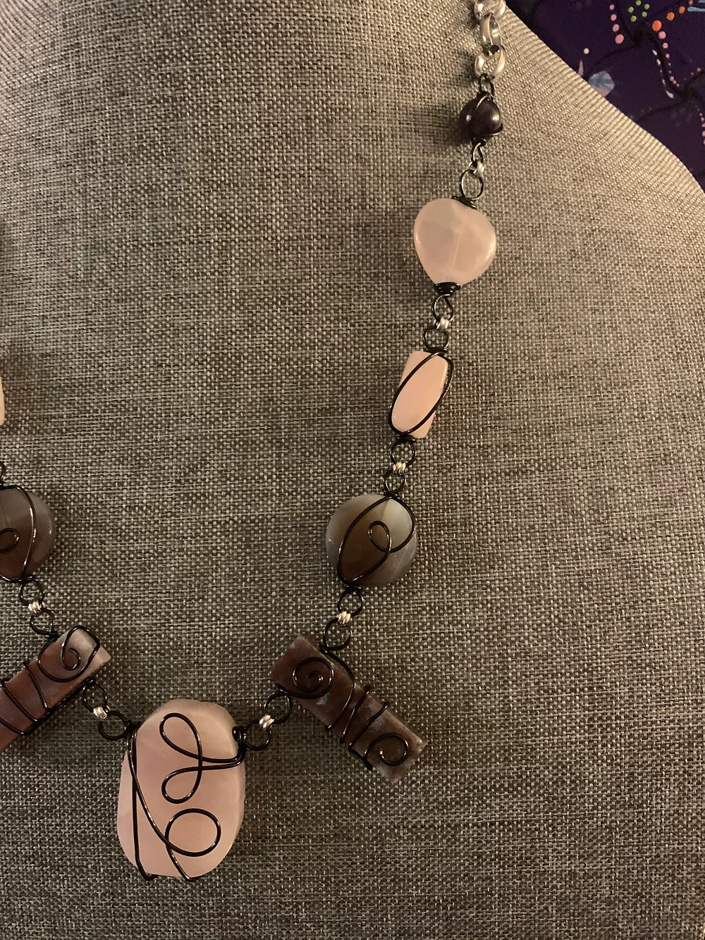 Wire Wrapped Beaded Necklace