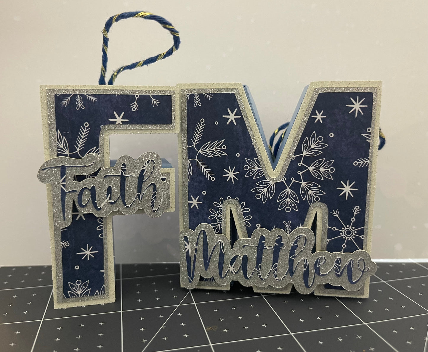 3D Letter Christmas Ornament