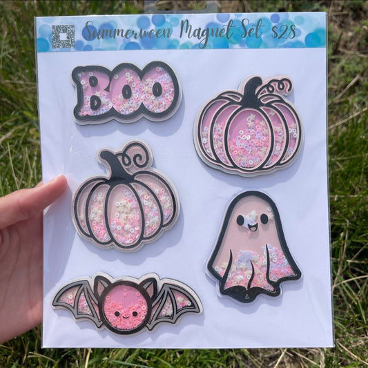 Summerween Magnet Pack- Light Pink