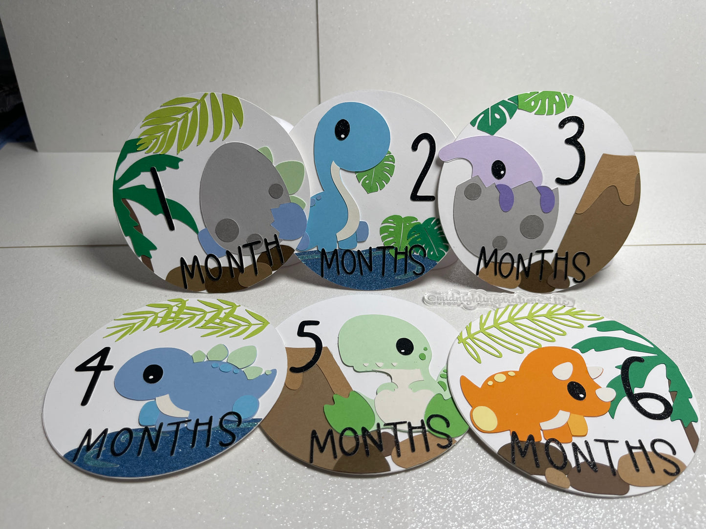 Dinosaur Themed Milestone Markers