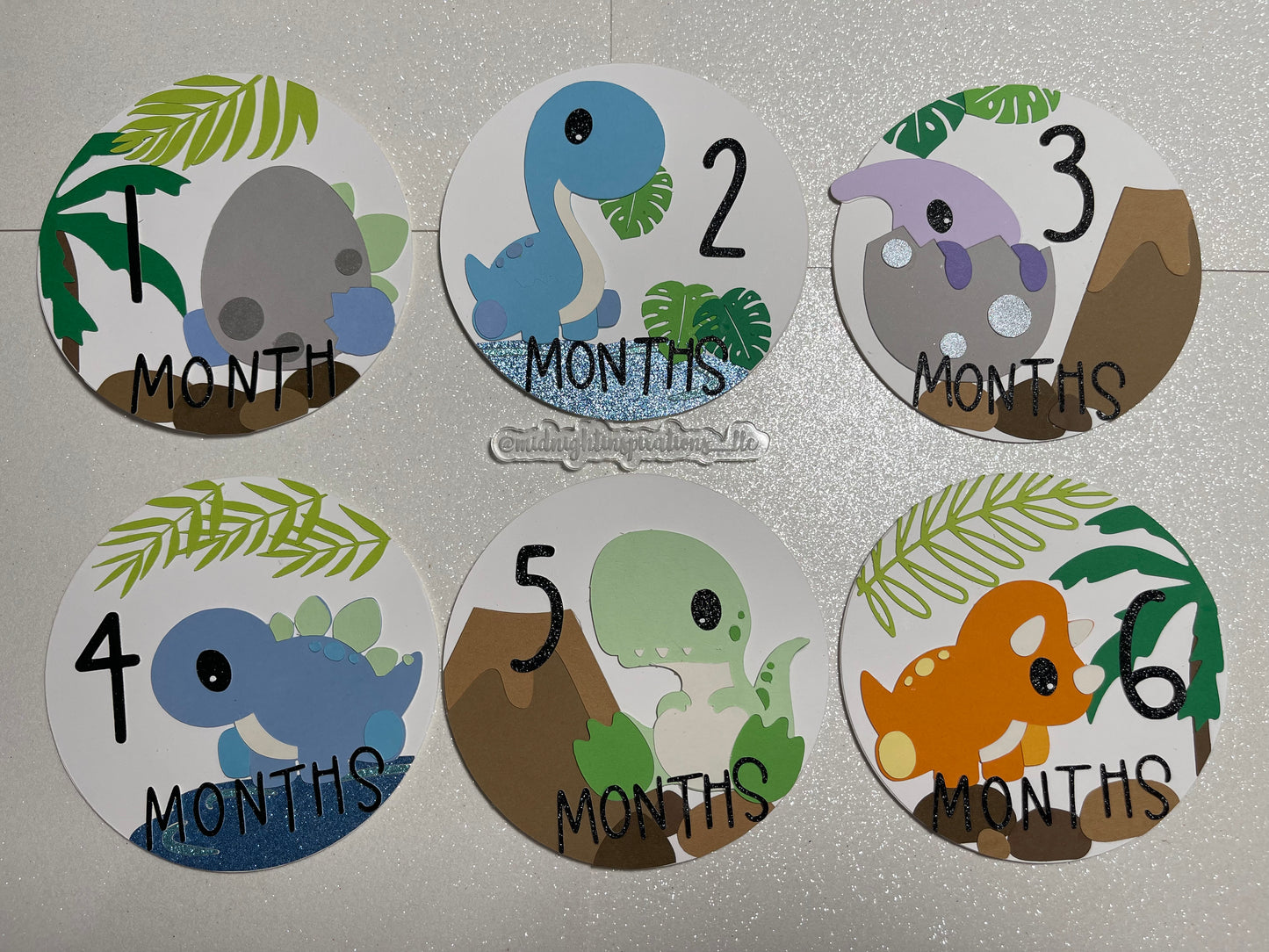 Dinosaur Themed Milestone Markers