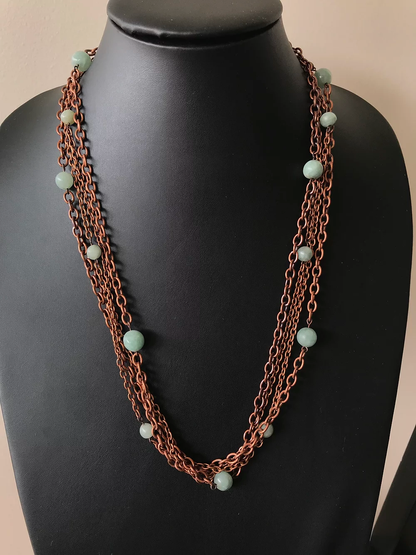 Multiple Copper Chain Necklace